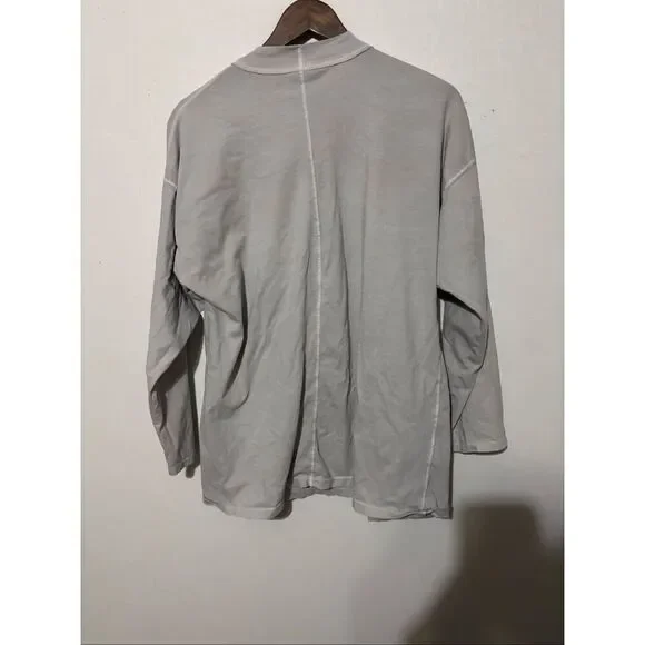 Free People Women’s Size Medium Gray Long Sleeve Free Tunic Oversized Shirt - Picture 4 of 4